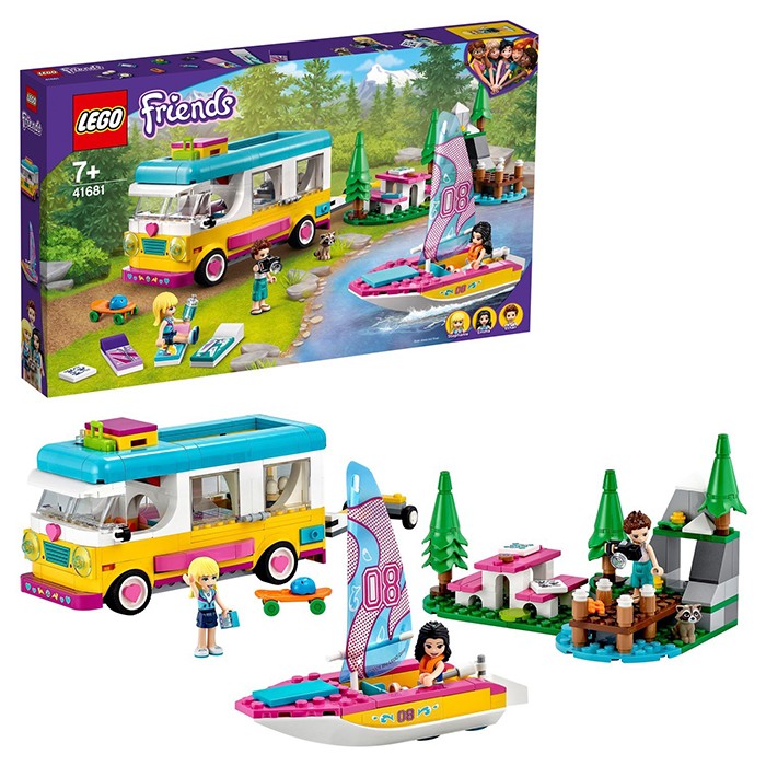 Констр-р LEGO 41681 Подружки Лесной дом на колесах и парусная лодка