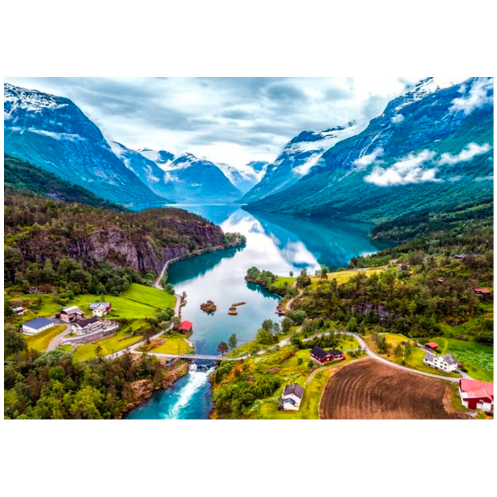 Набор ДТ Алмазная мозаика квадратная Норвежские красоты природы 30*40см 23 цв F4-032.