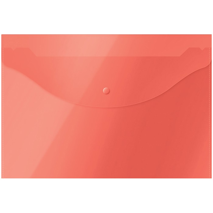 Папка-конверт на кнопке OfficeSpace  А4, 120мкм, красная 281219.