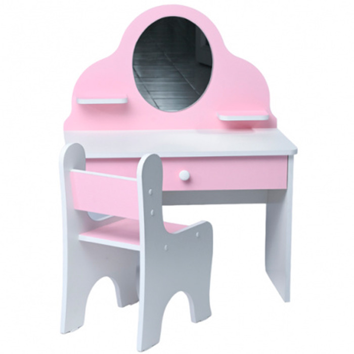 Мебель Туалетный столик и стул Sitstep розовый 