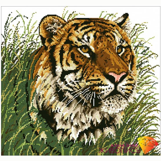 Набор для творчества Картина стразами Уссурийский тигр АЖ-485
