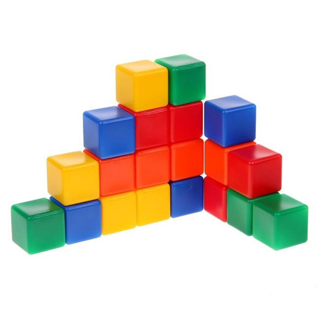 Набор кубиков 20 шт цветные 1200606.