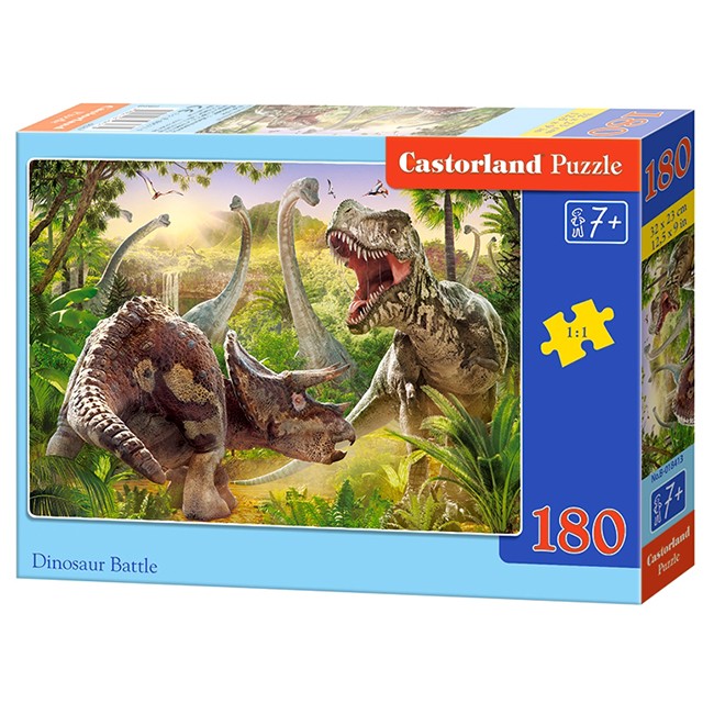 Пазл 180 Битва динозавров В1-018413 Castor Land