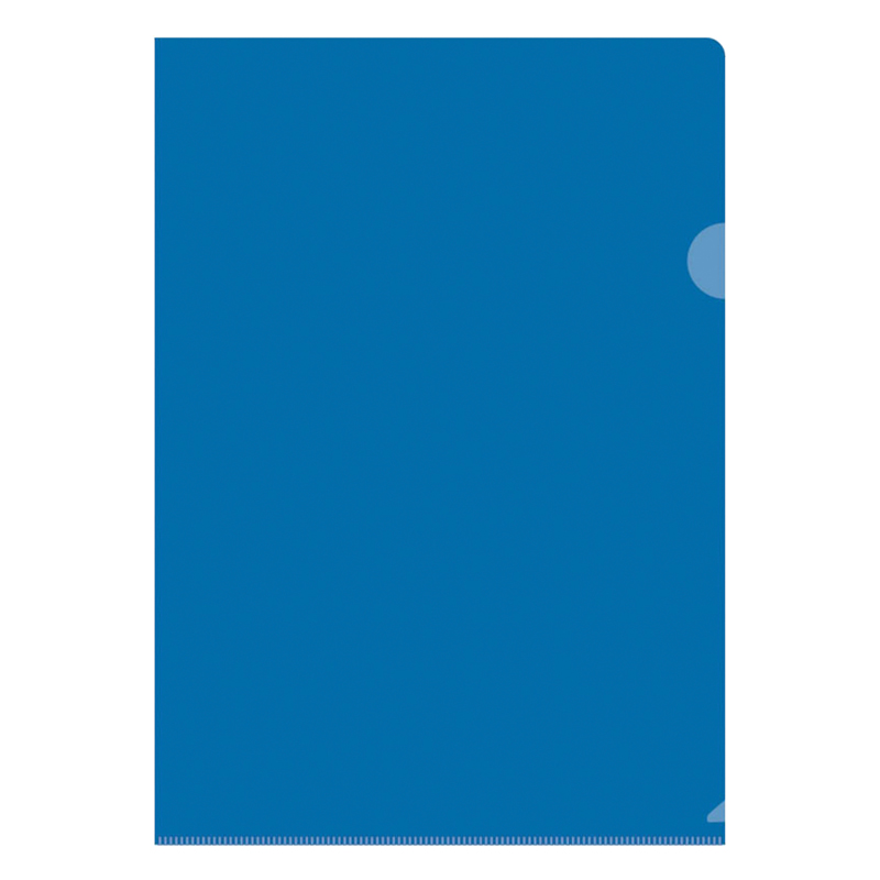 Папка-уголок OfficeSpace, А4, 100мкм, прозрачная синяя  254337.