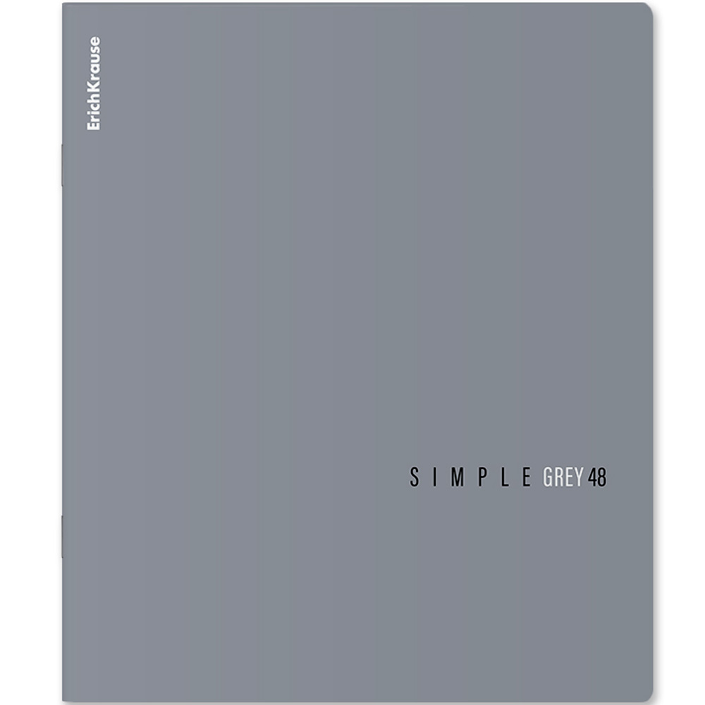 Тетрадь 48 л. клетка Simple Color, серый ErichKrause 63321 Тетрадь 48 л. клетка Simple Color, серый ErichKrause 63321
