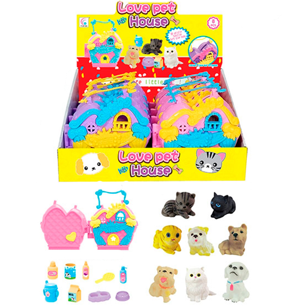 Игровой набор 885 Питомец в домике с аксесс (шоубокс 8шт/ цена за шт) Игровой набор 885 Питомец в домике с аксесс (шоубокс 8шт/ цена за шт)