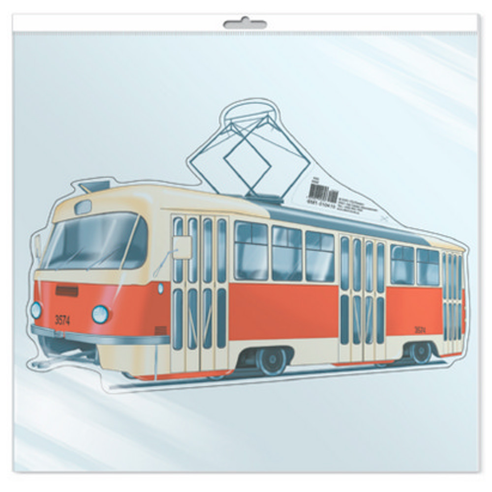 Плакат вырубной А4. Машина трамвай ФМ110415 4630112010060.