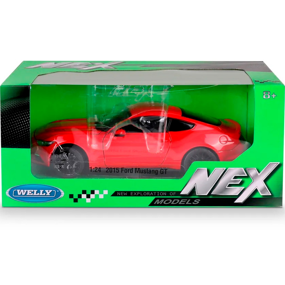 Модель 1:24 Ford Mustang GT 2015, красный 24062W Модель 1:24 Ford Mustang GT 2015, красный 24062W