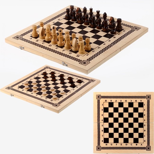 Игра 2 в 1 ( шашки,шахматы ) В-6