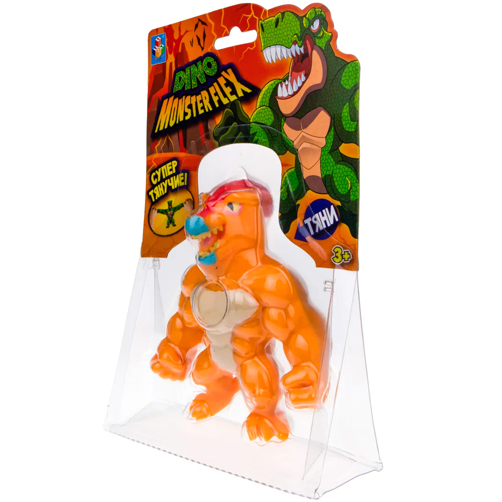 Игрушка MONSTER FLEX DINO ДИЛОФОЗАВР тянущаяся фигурка 14см Т22691-10 1Toy