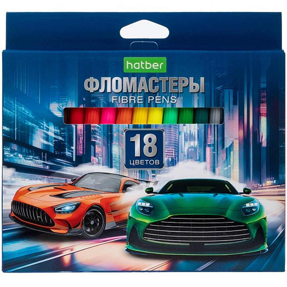 Фломастеры 18 цв. ECO ДрифтFP_089908 Hatber Фломастеры 18 цв. ECO ДрифтFP_089908 Hatber