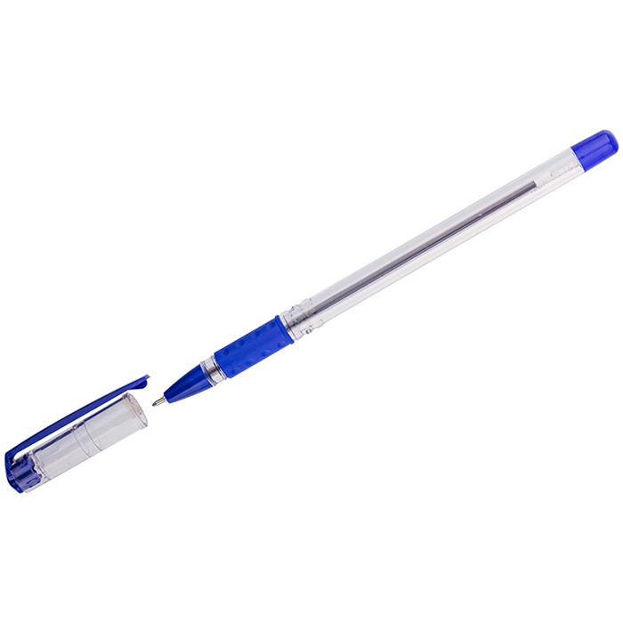 Ручка шарик синий на масляной основе OfficeSpace "School" 1,0мм грип OBGP_1870