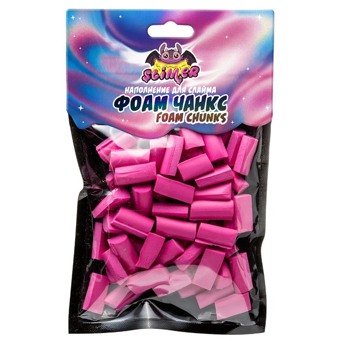 Наполнение для слайма ФОАМ ЧАНКС Foam Chunkc Ярко-розовый SSS30-14 ТМ" Slimer"