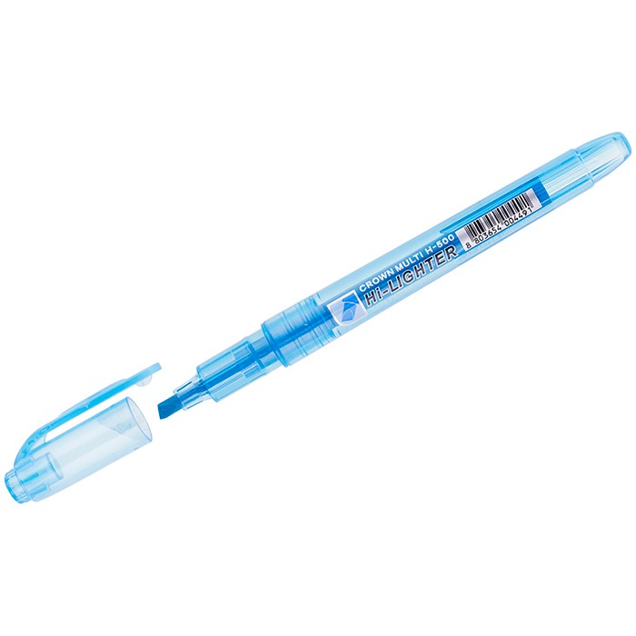 Текстовыделитель Crown "Multi Hi-Lighter" голубой, 1-4мм H-500.