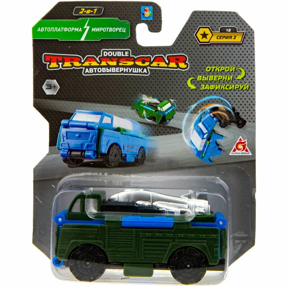 Трансформер Т20709 1toy Transcar Double: Автоплатформа – Миротворец, 8 см, блистер