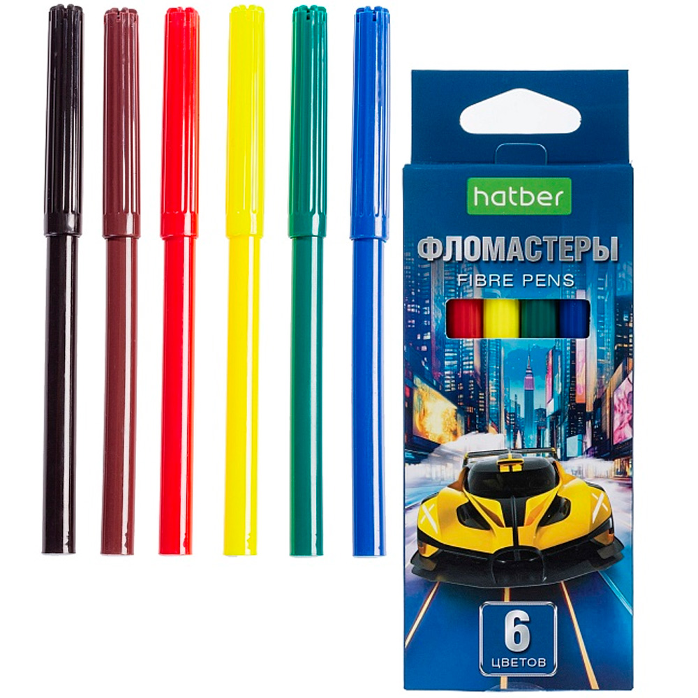 Фломастеры 6 цв. Дрифт FP_089906 Hatber Фломастеры 6 цв. Дрифт FP_089906 Hatber