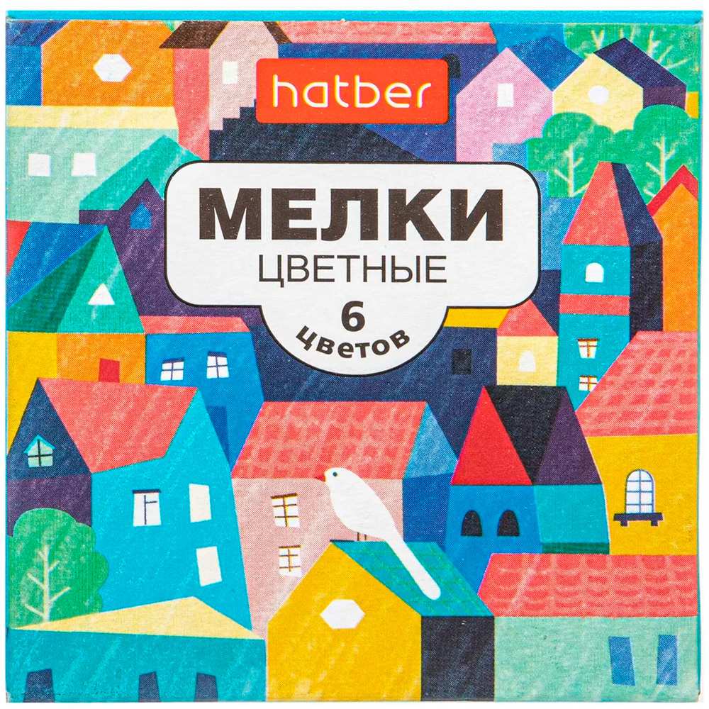 Мел цветной 6шт Городок ML_072695 Hatber Мел цветной 6шт Городок ML_072695 Hatber