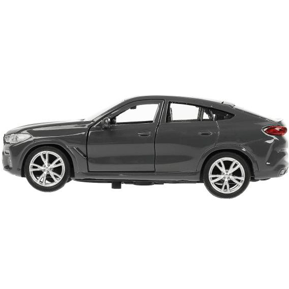 Модель X6-12-GY BMW X6 длина 12 см, двери, багаж, инер, темно серый Технопарк в кор.