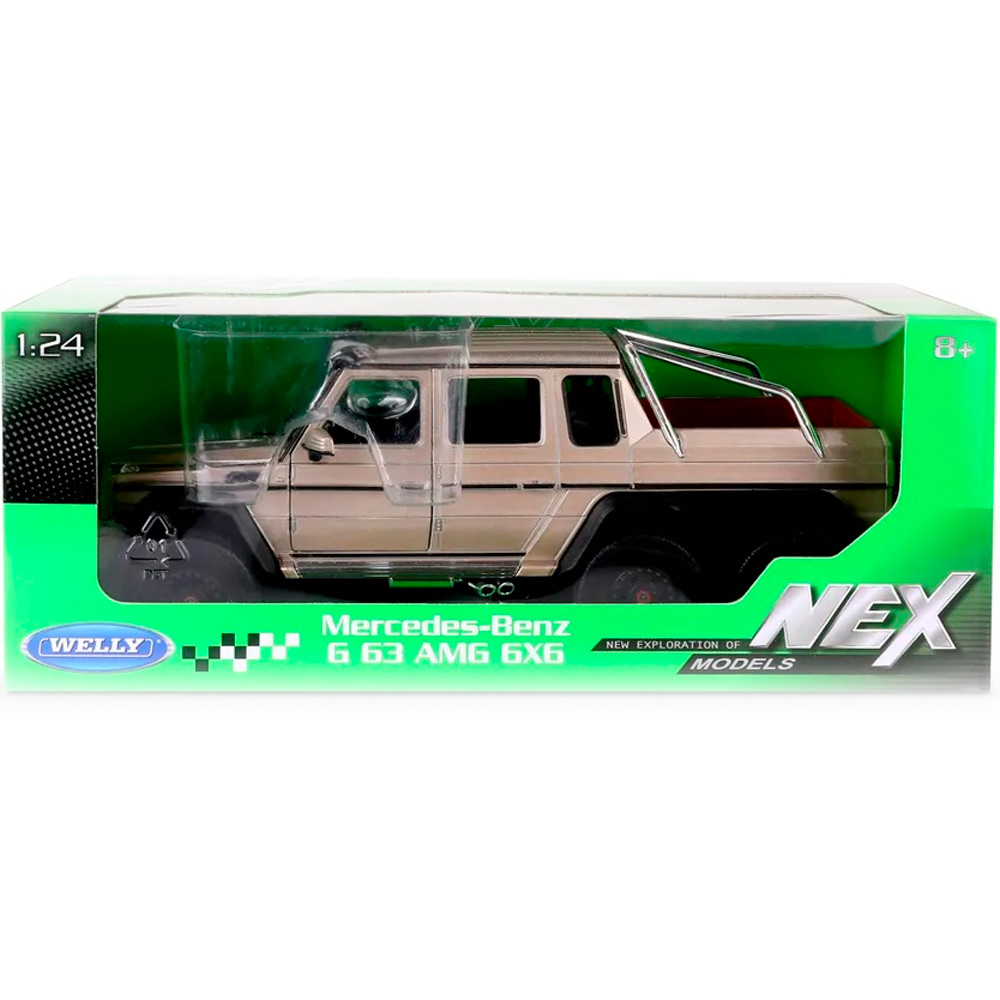 Модель 1:24 Mercedeces-Benz G63 AMG 6X6, золотой 24061W Модель 1:24 Mercedeces-Benz G63 AMG 6X6, золотой 24061W