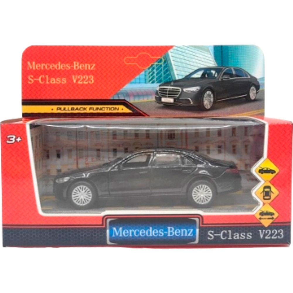 Модель SCLASS-13-BK MERCEDES-BENZ s-class v223 12 см, двери,багаж,инер,черный Технопарк в коробке