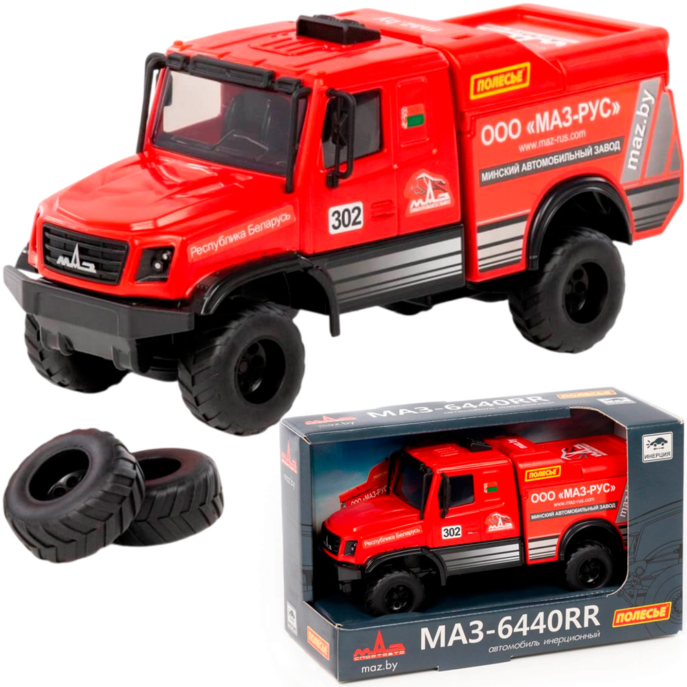 Автомобиль Гоночный грузовик МАЗ-6440RR инерц. в кор. 57314 П-Е /8/