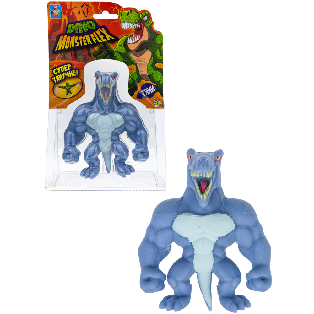 Игрушка MONSTER FLEX DINO РАПТОР тянущаяся фигурка 14см Т22691-3 1Toy 