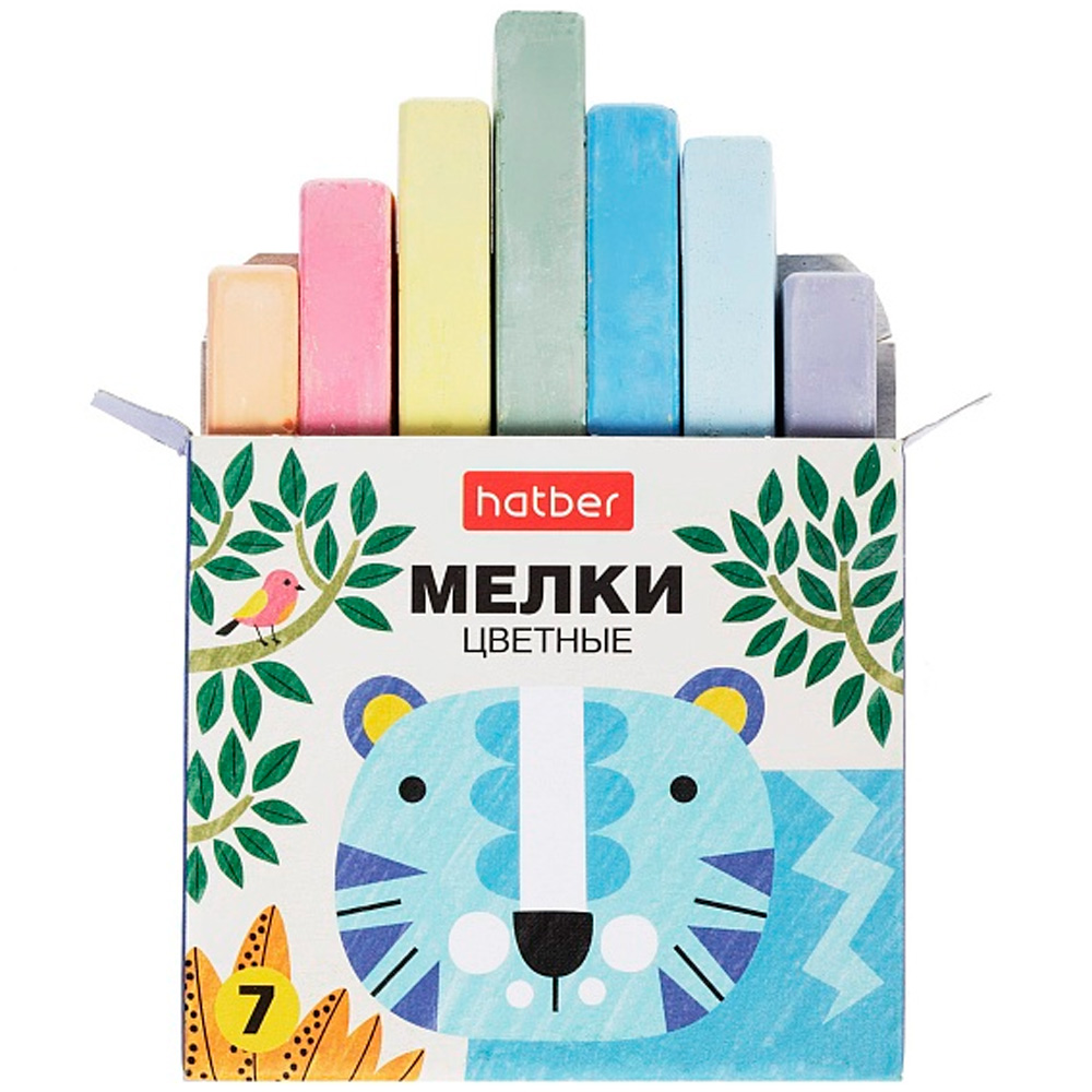 Мел цветной 7шт Нарисуй-ка!  ML_082952 Hatber
