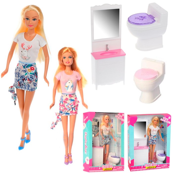 Кукла 8449 Ванная комната в коробке Defa Lucy