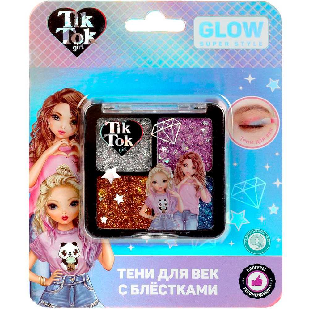 Тени для век с блестками 5 г. TIK TOK GIRL YS98094-TTG