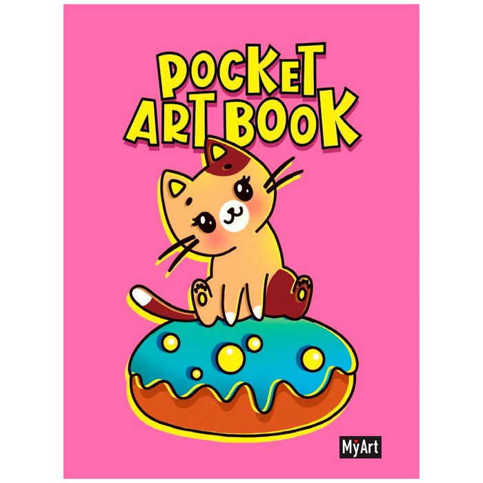 Скетчбук 462-0-129-78831-1 Котик на пончике.MyArt.Pocket ArtBook