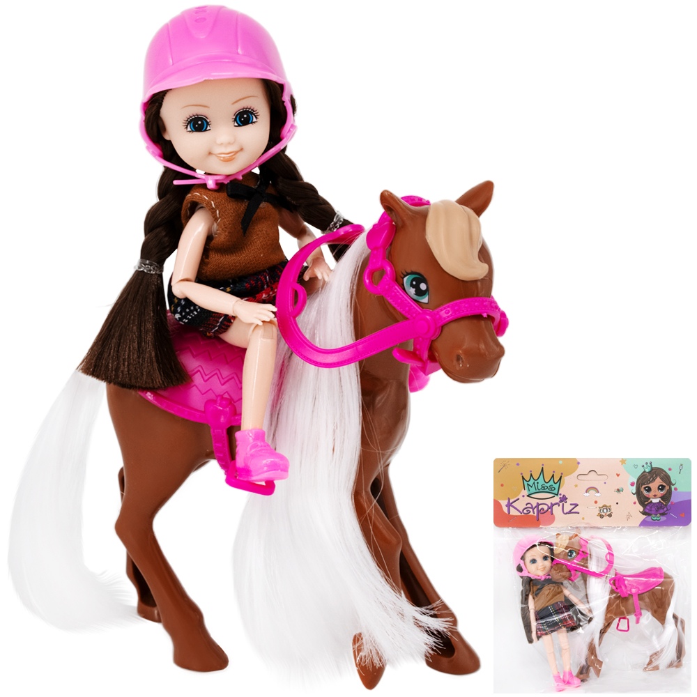 Кукла малышка Miss Kapriz MK53833 с лошадкой в пак.