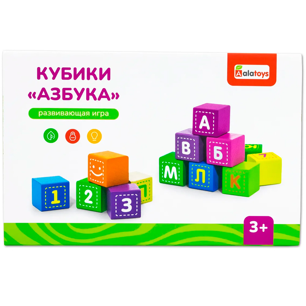 Деревянные Кубики Азбука КБА1203 Деревянные Кубики Азбука КБА1203