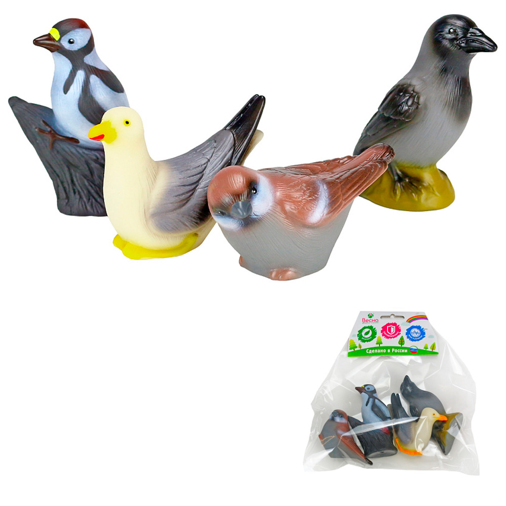 Набор резиновых игрушек Изучаем птиц. Коллекция 3 В4297