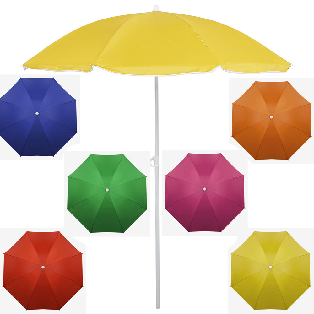 Зонт пляжный Классика d=180 cм, h=195 см, цв. микс 119128
