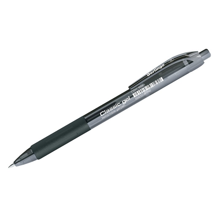 Ручка гелевая автомат черный 05мм Classic Gel Berlingo CGm_50061