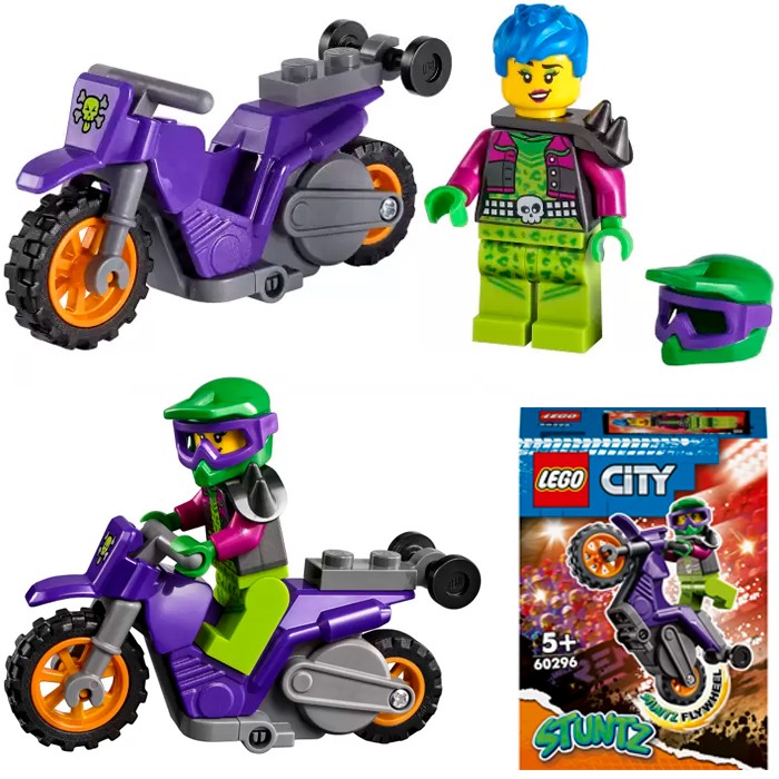 Констр-р LEGO 60296 Город Акробатический трюковый мотоцикл