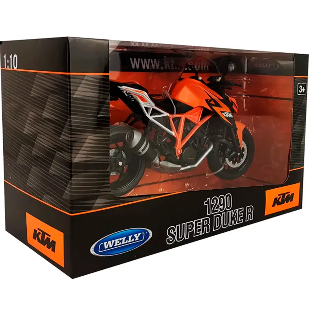 Модель 1:10 Мотоцикл KTM 1290 SUPER DUKE R, оранжевый 62809W Модель 1:10 Мотоцикл KTM 1290 SUPER DUKE R, оранжевый 62809W