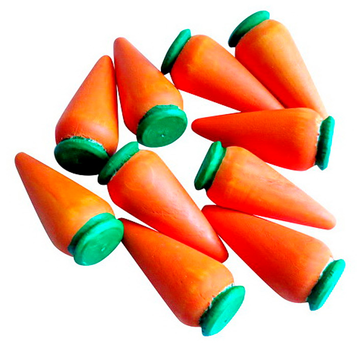 Деревянный Счетный материал Морковки окрашенные 10шт. ДИ821