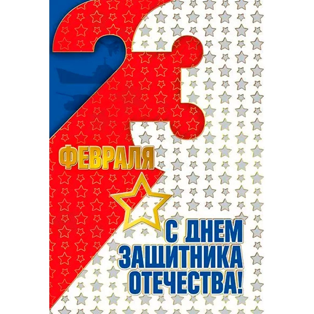 Открытка "23 Февраля. С Днём защитника Отечества!" 023.743