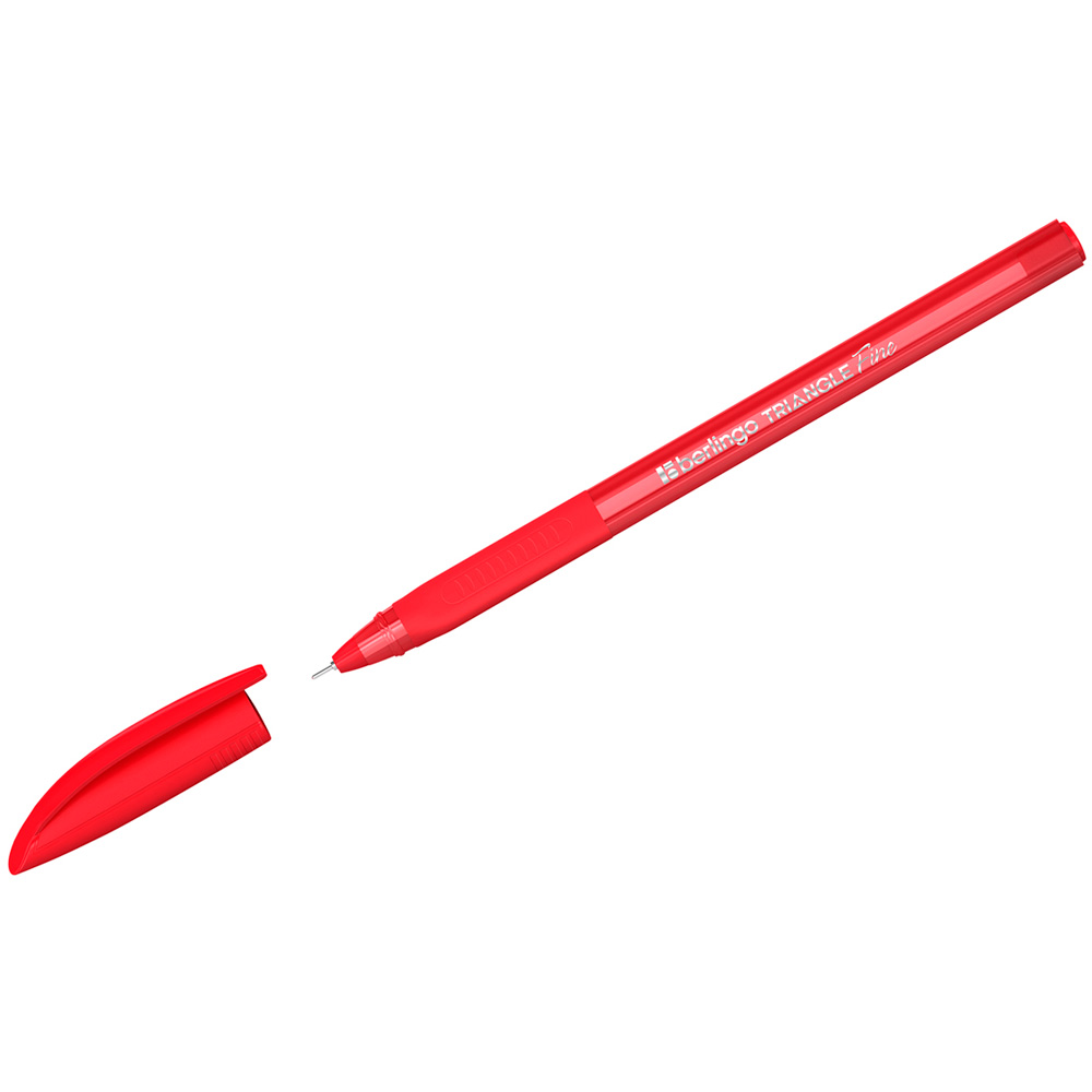 Ручка шарик красн Berlingo Triangle Fine 0,3мм CBp_03602