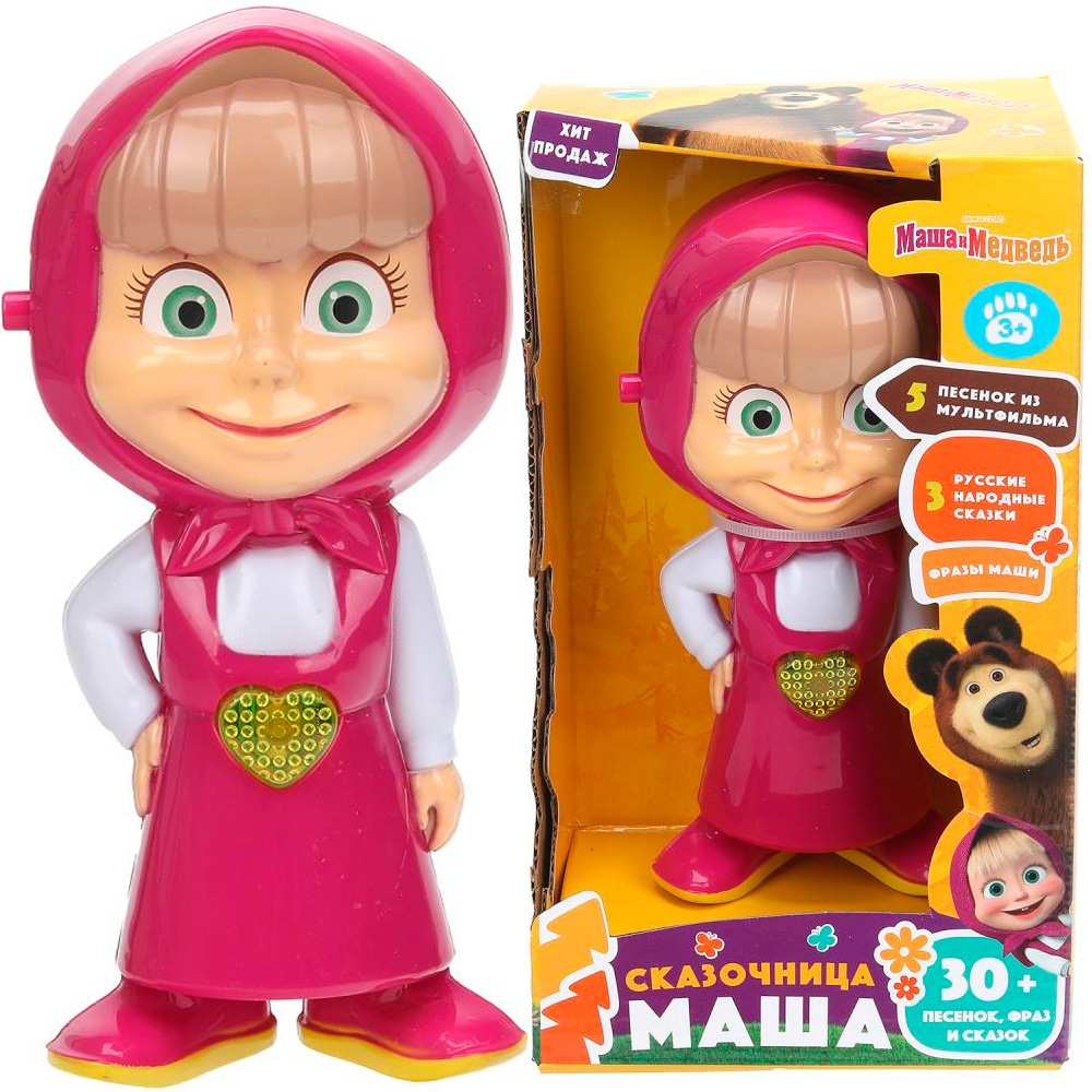 Игрушка на бат. Сказочник 30+ песенок, фраз и сказок Маша и Медведь HT1441-R Игрушка на бат. Сказочник 30+ песенок, фраз и сказок Маша и Медведь HT1441-R