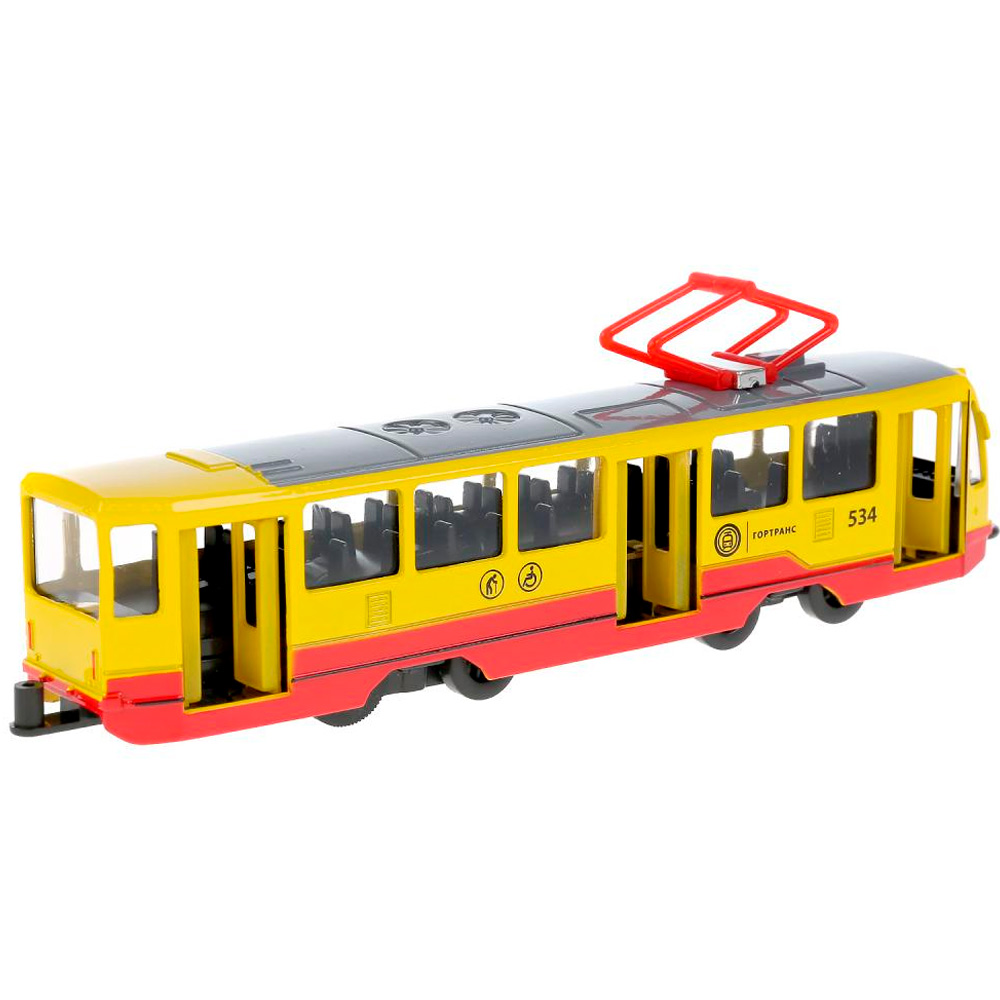 Модель TRAM71403-18SL-RDYE Трамвай желтый Технопарк  