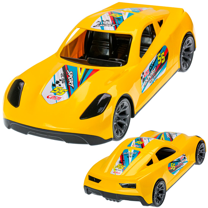 Автомобиль Turbo "V-MAX" желтая 40 см И-5853