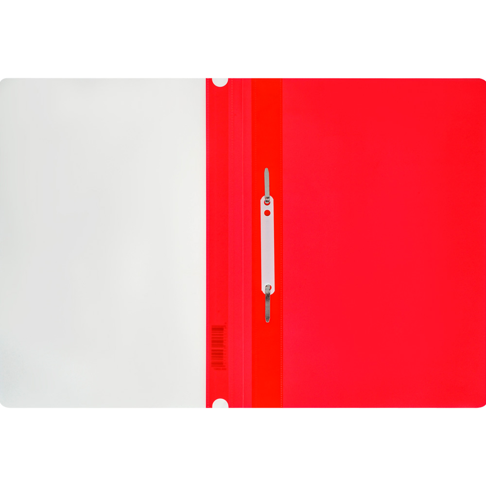 Папка-скоросшиватель пластик. СТАММ А4, 120мкм, красная с прозр. верхом
