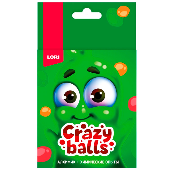 Набор Химические опыты.Crazy Balls "Оранжевый, зелёный и сиреневый шарики" Оп-102.