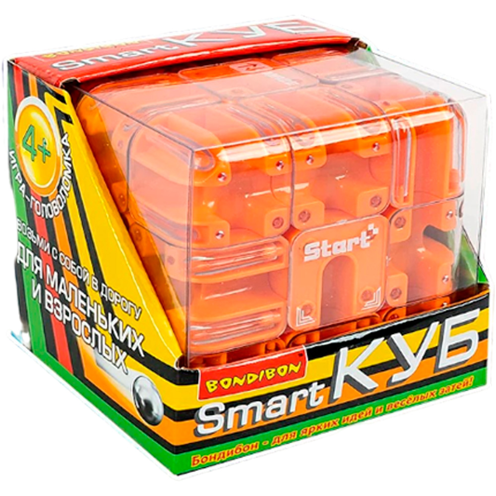 Игра-головоломка Smart КУБ Bondibon 3D-лабиринт крутящийся,оранжевый YDX029 Игра-головоломка Smart КУБ Bondibon 3D-лабиринт крутящийся,оранжевый YDX029